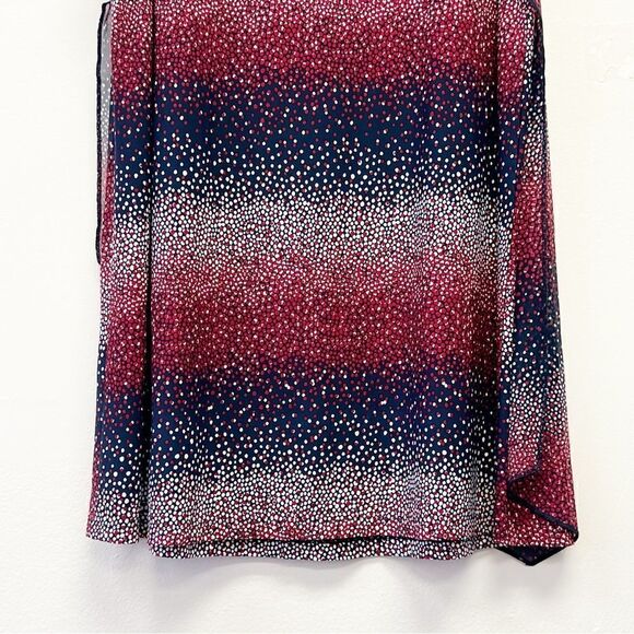 Catherines Mesh Keyhole Polka Dot Gradient Horizontal Stripe Tank, Sz 0X (14/16) - Picture 10 of 11